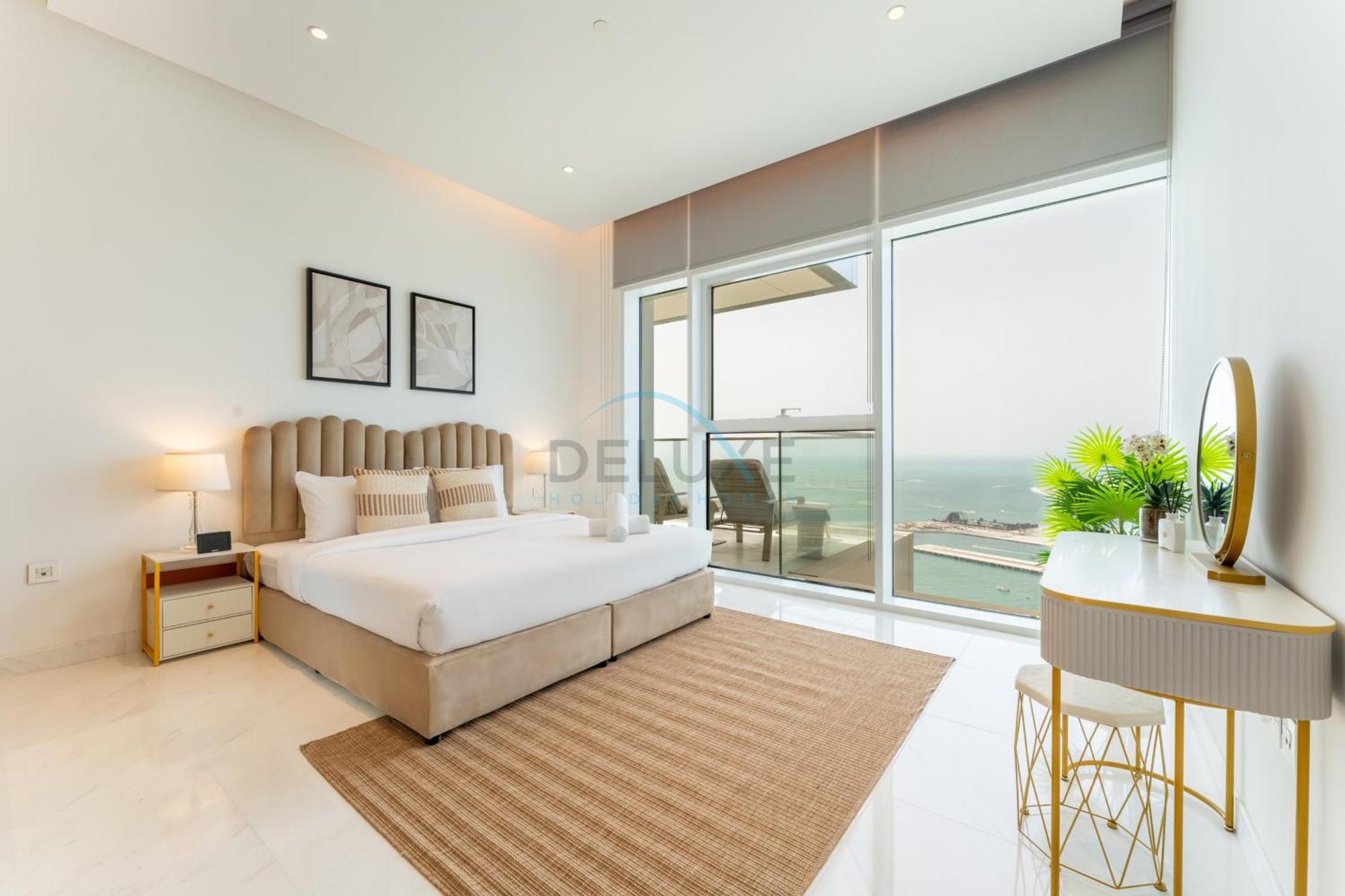 Apartment Palm Jumeirah And Sea Views 3br And Assistant's With 2 Balconies, The One Jbr, Jumeirah By Deluxe Homes Dubai