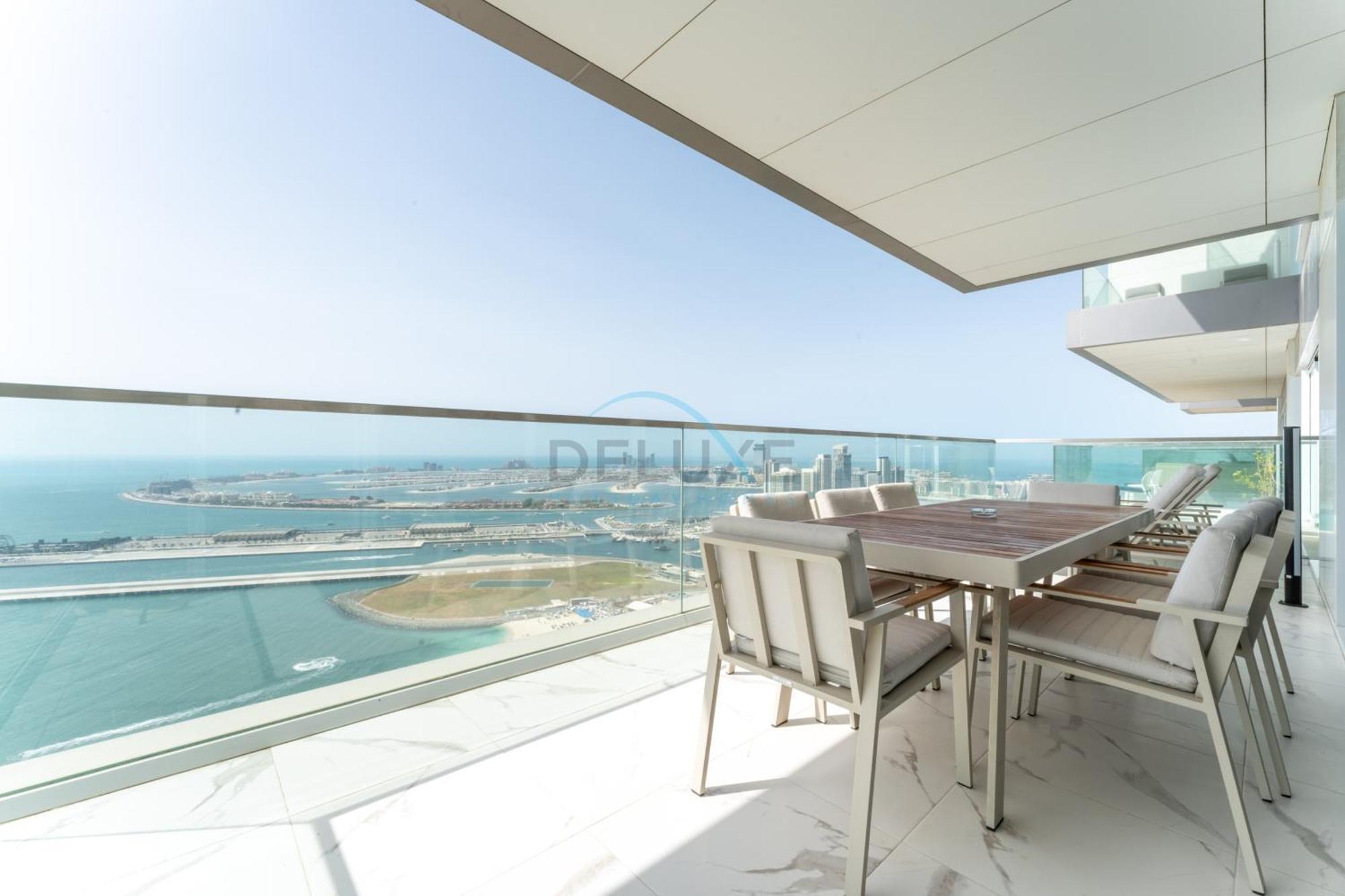 Palm Jumeirah And Sea Views 3br And Assistant's With 2 Balconies, The One Jbr, Jumeirah By Deluxe Homes *