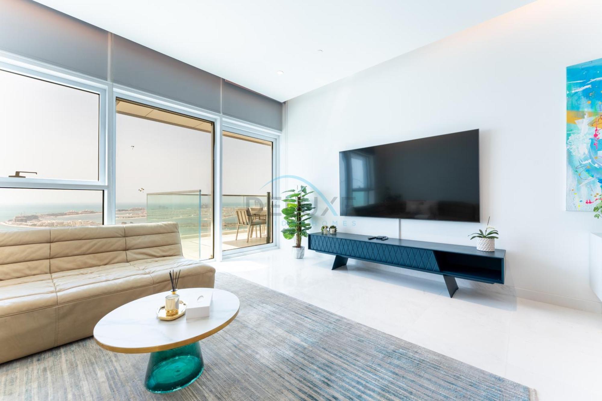 Palm Jumeirah And Sea Views 3br And Assistant's With 2 Balconies, The One Jbr, Jumeirah By Deluxe Homes Dubai