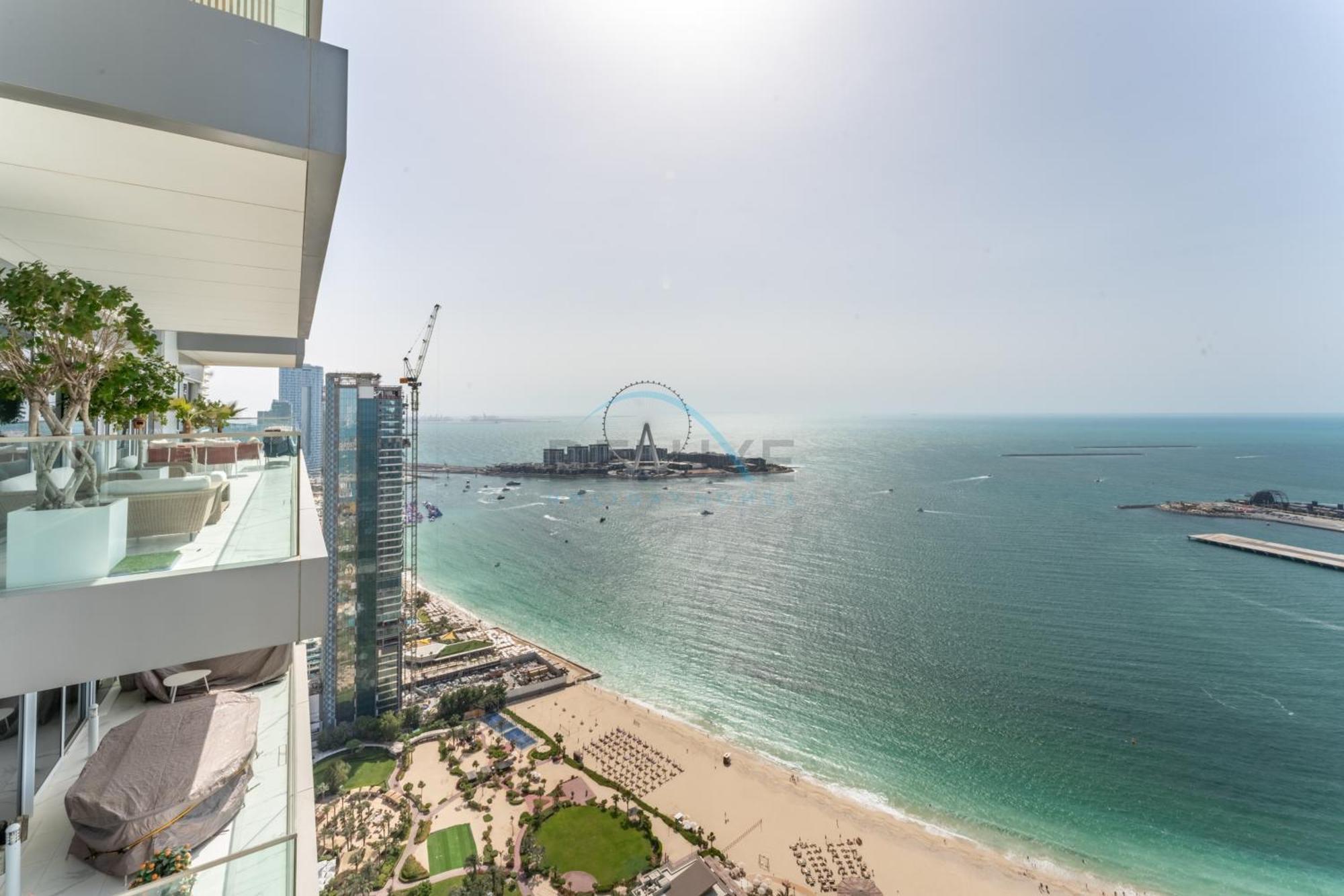 Apartment Palm Jumeirah And Sea Views 3br And Assistant's With 2 Balconies, The One Jbr, Jumeirah By Deluxe Homes