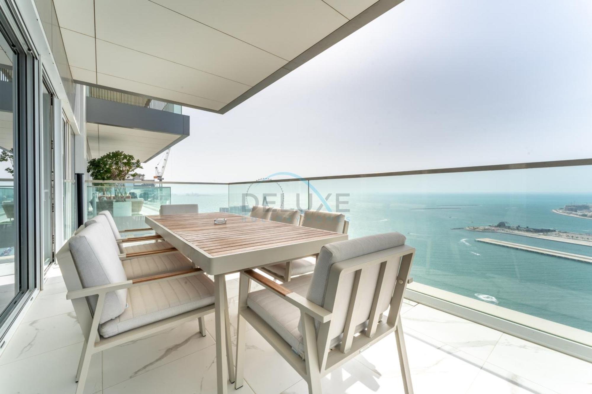 Apartment Palm Jumeirah And Sea Views 3br And Assistant's With 2 Balconies, The One Jbr, Jumeirah By Deluxe Homes *